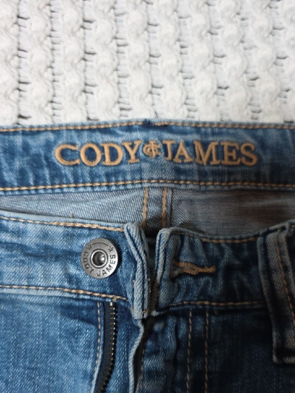 Cody James Men's Slim Straight Jeans in Light Blue 36x32 - Picture 3 of 7